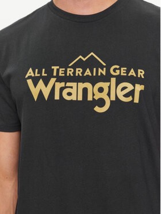 Wrangler T-Shirt Logo 112341249 Czarny Regular Fit