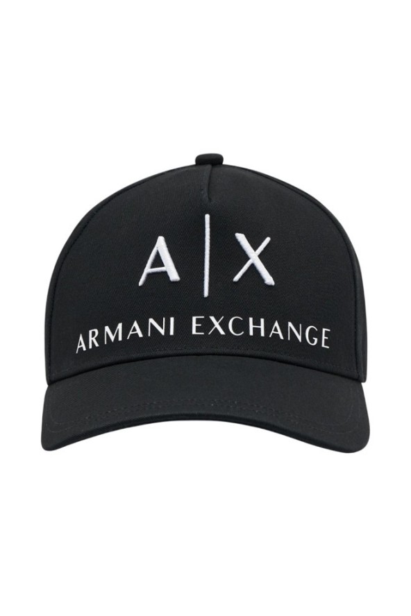 ARMANI EXCHANGE Czarna czapka z daszkiem