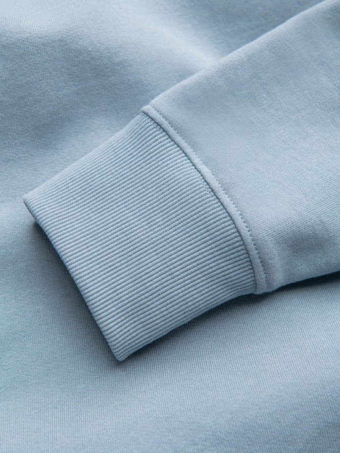 Bluza męska dresowa BASIC z okrągłym dekoltem - niebieska V7 OM-SSBN-0175 - XL
