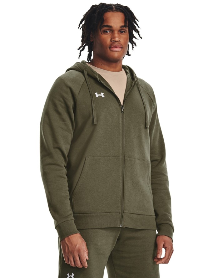 Bluza dresowa męska Under Armour UA Rival Fleece Fz Hoodie - khaki