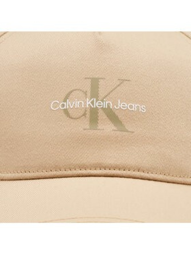 Calvin Klein Jeans Czapka z daszkiem Mono Logo Print Cap K50K512140 Beżowy