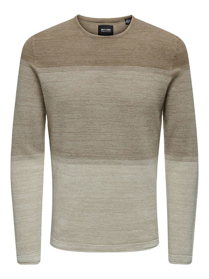 ONLY & SONS Sweter "Panter" w kolorze beżowym rozmiar: XS