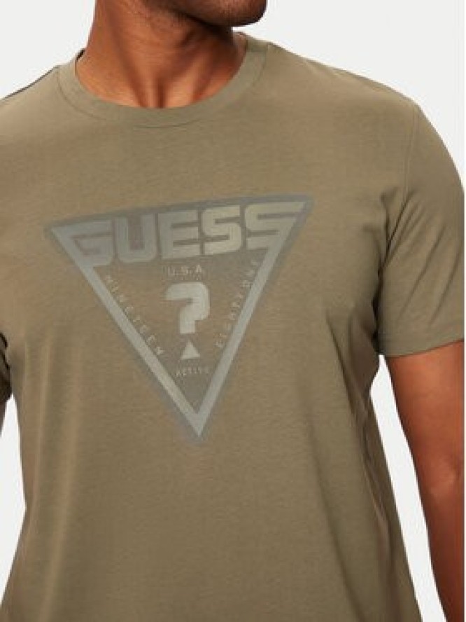 Guess T-Shirt Z4YI12 I3Z14 Zielony Regular Fit