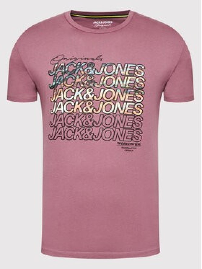 Jack&Jones T-Shirt Swirl 12193665 Różowy Regular Fit