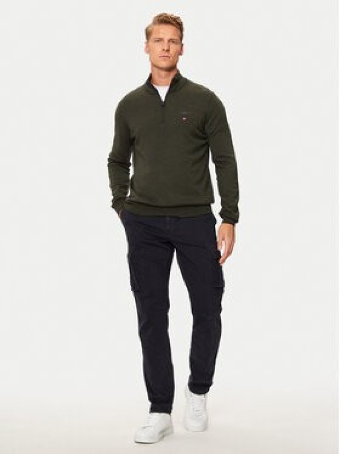 Aeronautica Militare Sweter 242MA1389L415 Zielony Regular Fit