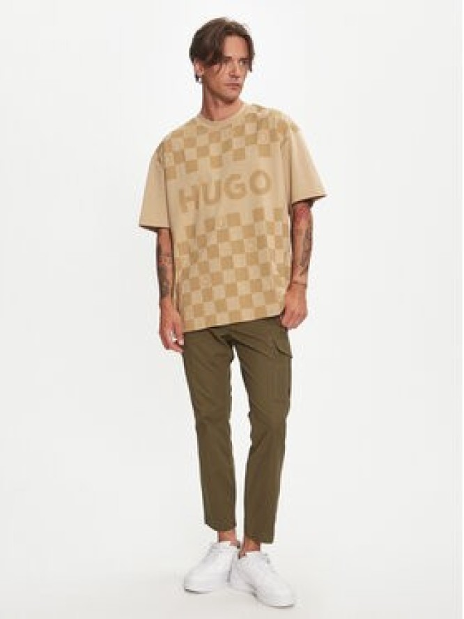 Hugo T-Shirt Narliparo 50517942 Beżowy Loose Fit