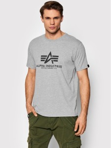 Alpha Industries T-Shirt Basic 100501 Szary Regular Fit