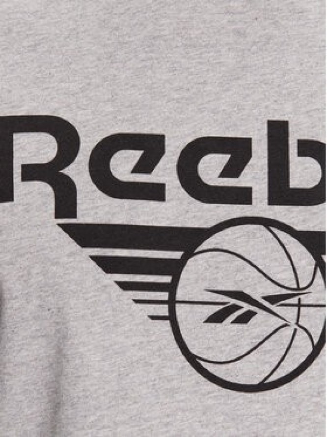 Reebok T-Shirt Basketball IL4423 Szary Regular Fit