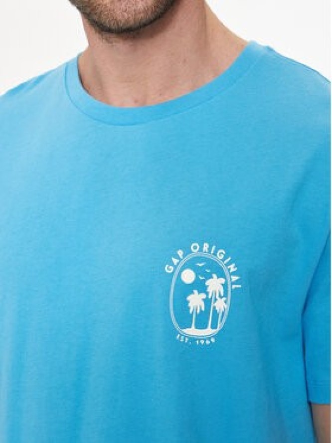 Gap T-Shirt 624814-00 Niebieski Regular Fit