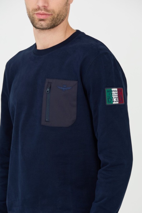 AERONAUTICA MILITARE Granatowy longsleeve