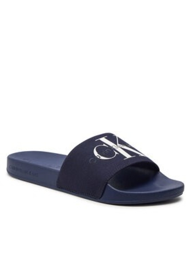 Calvin Klein Jeans Klapki Slide Monogram Co YM0YM00061 Granatowy