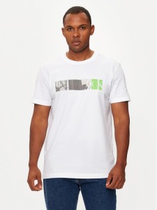 Calvin Klein Jeans T-Shirt City Block J30J326865 Biały Regular Fit