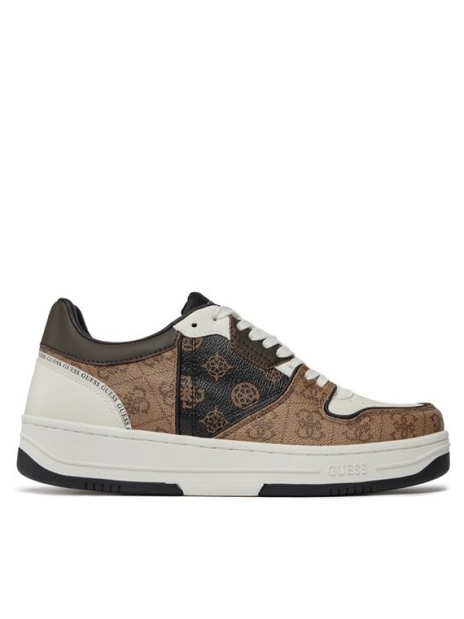 Guess Sneakersy Ancona Low FMPANC ELL12 Brązowy