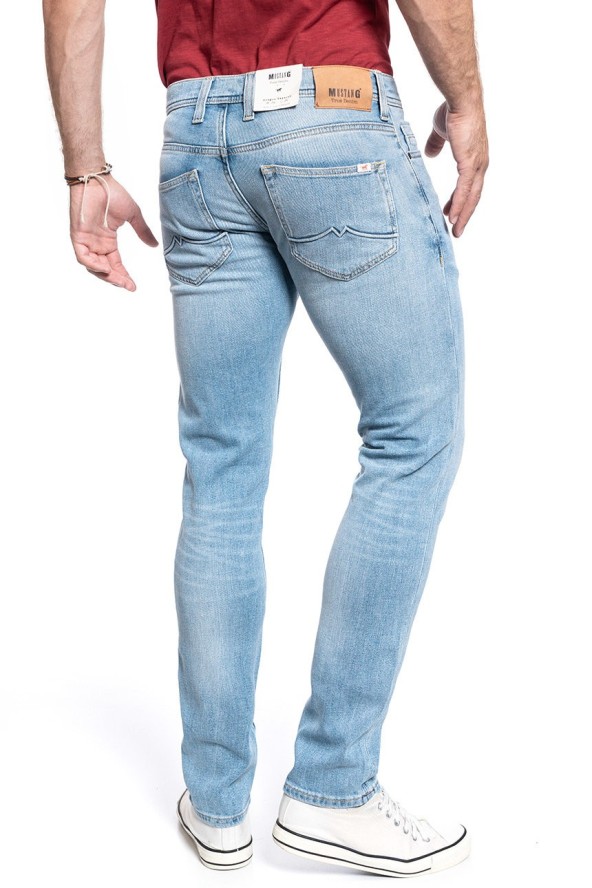 SPODNIE MĘSKIE MUSTANG OREGON TAPERED DENIM BLUE 1008768 5000 314