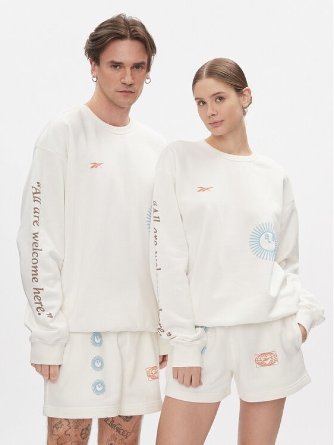 Reebok Bluza Classics Good Vibes Crew Sweatshirt HT6116 Écru