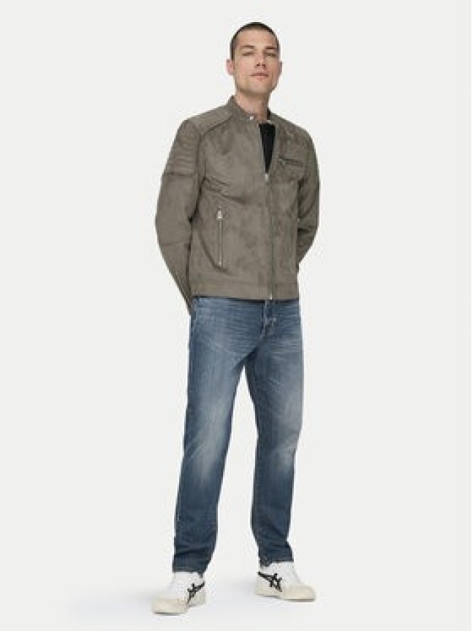 Only & Sons Kurtka z imitacji skóry Gus 22029650 Beżowy Regular Fit