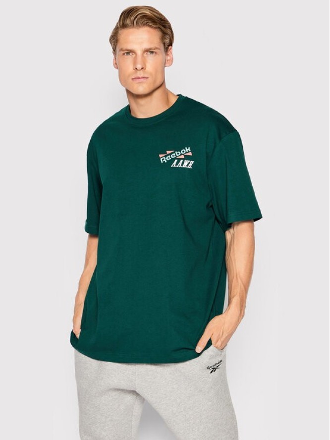 Reebok T-Shirt Certified HH7390 Zielony Relaxed Fit