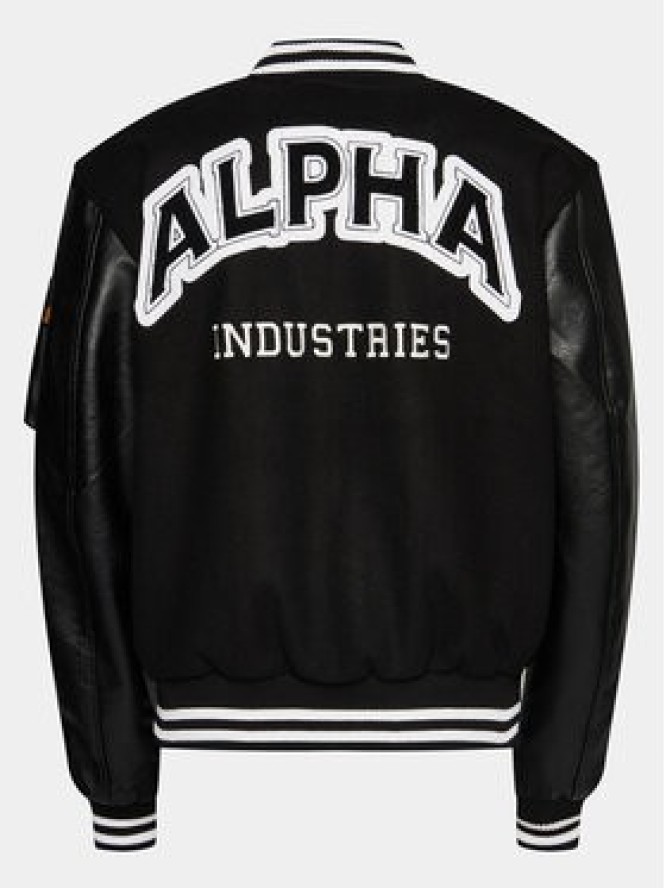 Alpha Industries Kurtka bomber College 146111 Czarny Relaxed Fit