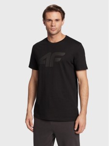 4F T-Shirt H4Z22-TSM353 Czarny Regular Fit