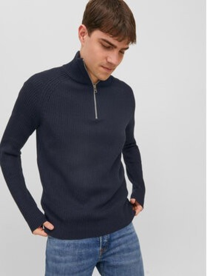 Jack&Jones Sweter 12236308 Granatowy Regular Fit