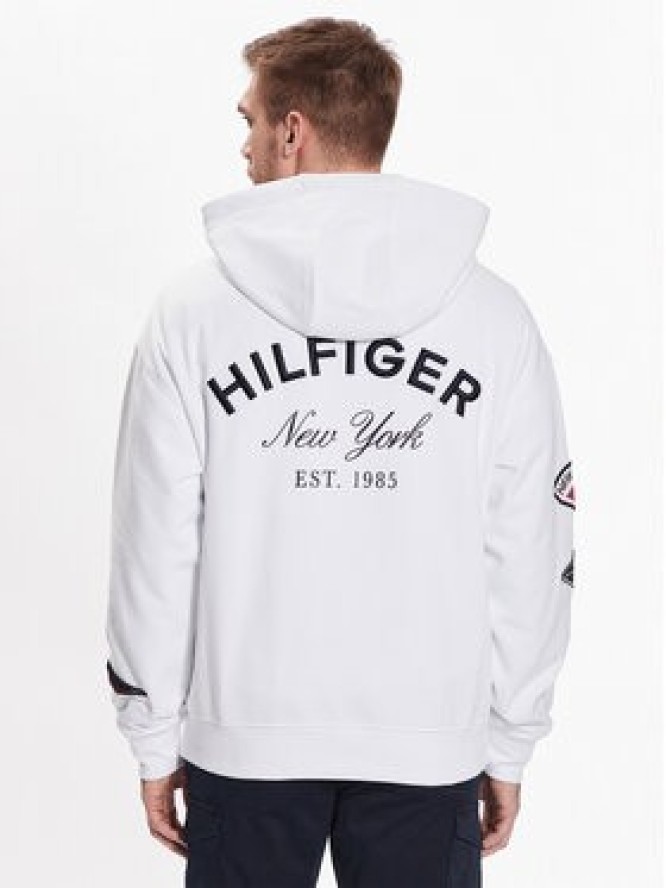 Tommy Hilfiger Bluza Multi Badge Icon MW0MW30029 Biały Regular Fit