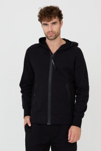 C.P. COMPANY Czarna bluza Hooded Open