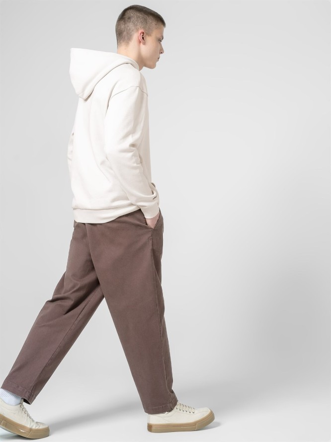 Spodnie tkaninowe męskie Outhorn - złamana biel