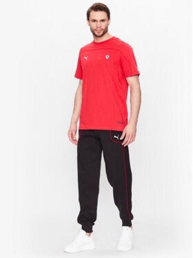 Puma T-Shirt Ferrari Style 538332 Czerwony Regular Fit