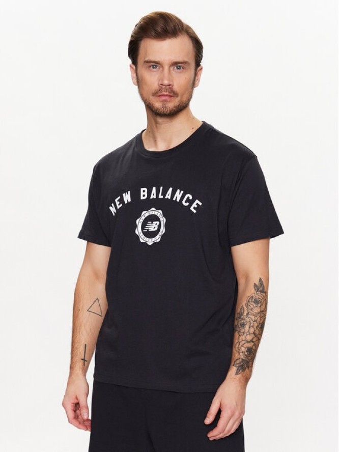 New Balance T-Shirt MT31904 Czarny Relaxed Fit