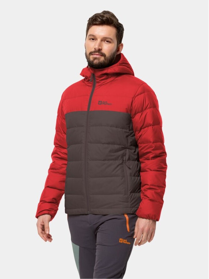 Jack Wolfskin Kurtka puchowa Ather Down Hoody 1207671 Czerwony Regular Fit