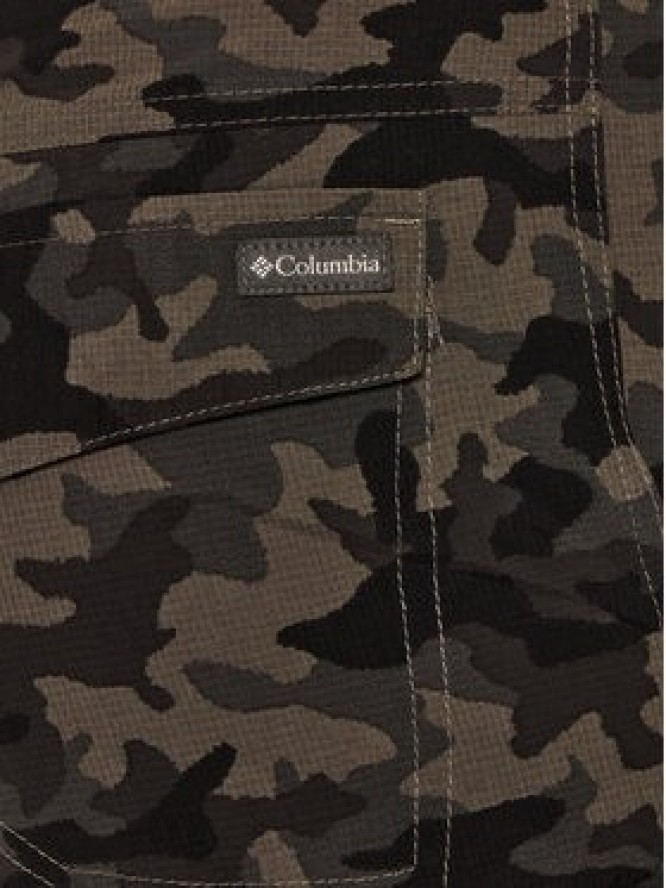 Columbia Szorty sportowe Silver Ridge II Printed Cargo 1587033 Czarny Regular Fit