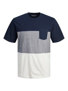 Jack & Jones Koszulka w kolorze granatowo-białym rozmiar: L