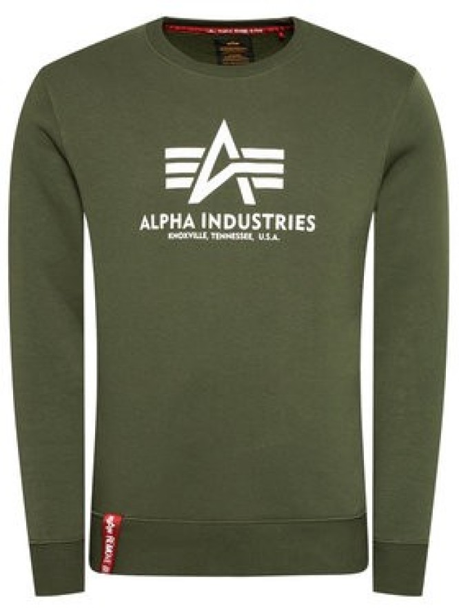 Alpha Industries Bluza Basic Sweater 178302 Zielony Regular Fit