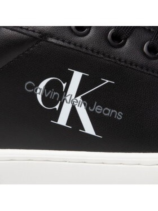 Calvin Klein Jeans Sneakersy Classic Cupsole Laceup Low Lth YM0YM00491 Czarny