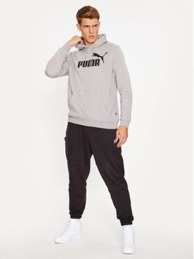 Puma Bluza Ess Big Logo 586687 Szary Regular Fit