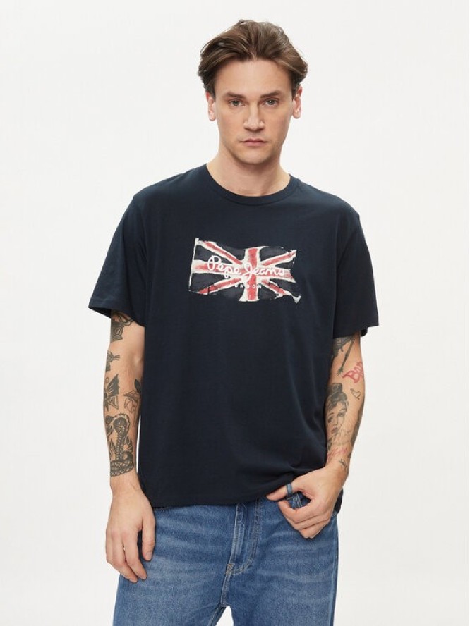 Pepe Jeans T-Shirt Clag PM509384 Granatowy Regular Fit