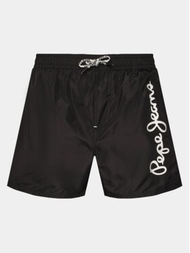 Pepe Jeans Szorty kąpielowe Logo Swimshort PMB10393 Czarny Regular Fit