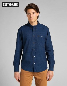 MĘSKA KOSZULA MATERIAŁOWA LEE RIVETED SHIRT INDIGO L66IMNDK