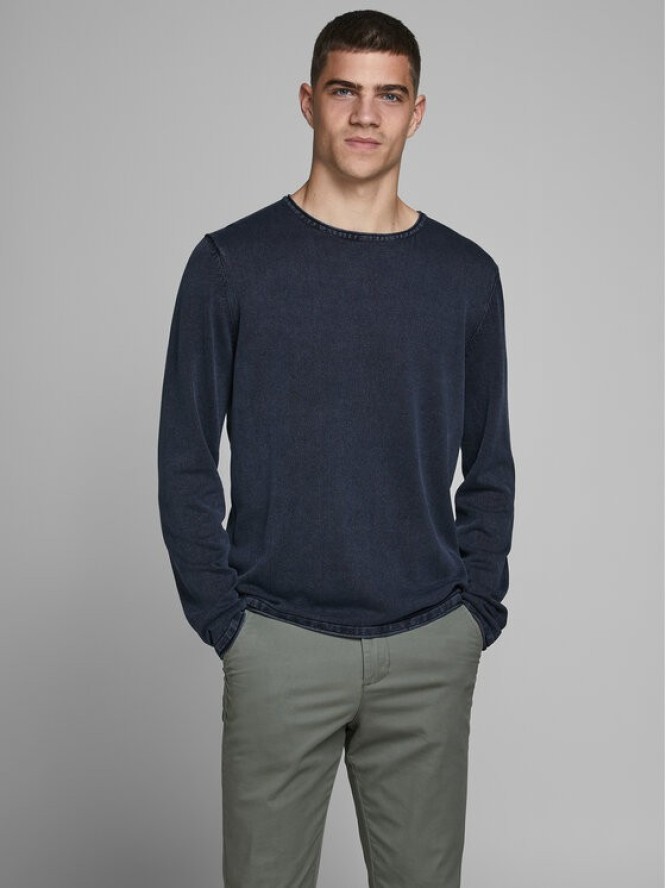 Jack&Jones Sweter Leo 12174001 Granatowy Regular Fit