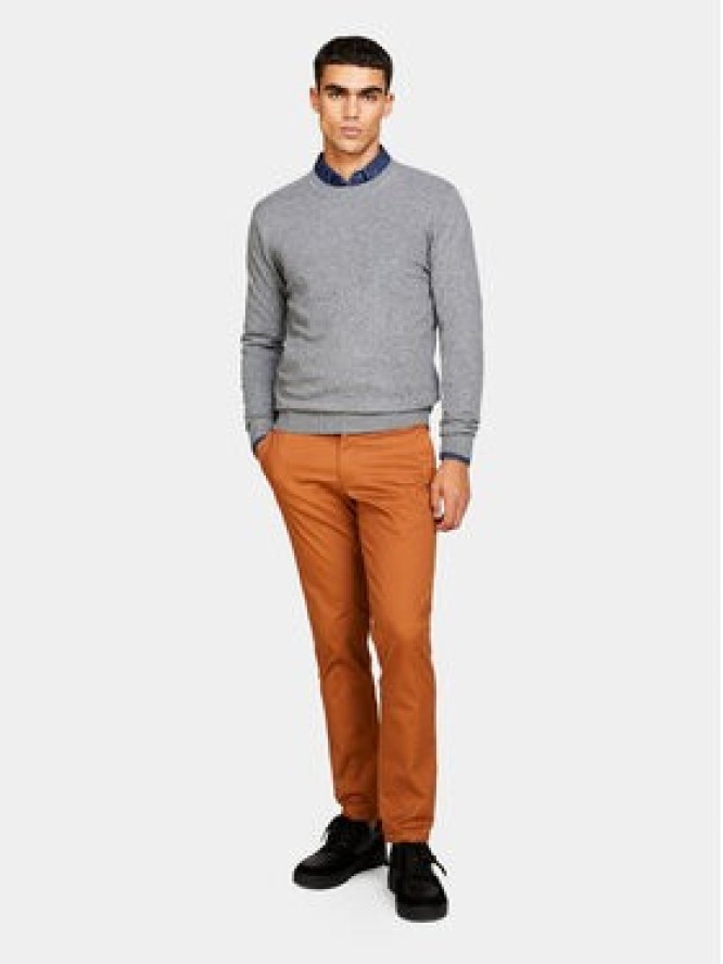 Sisley Sweter 102HS1B17 Szary Slim Fit