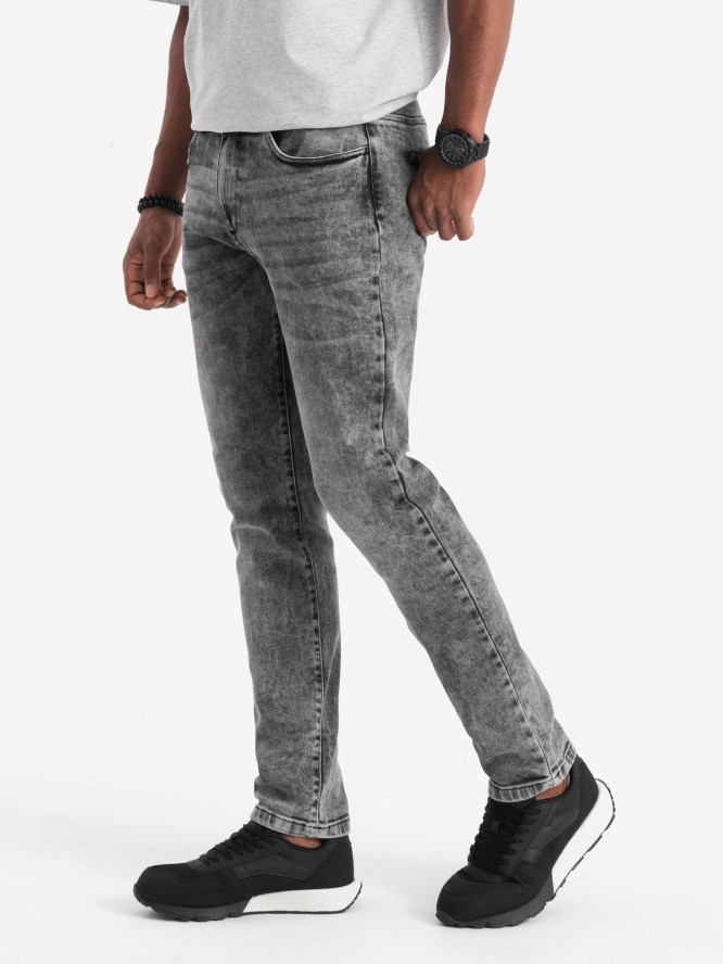 Spodnie męskie jeansowe SLIM FIT - szare V4 OM-PADP-0110 - XXL