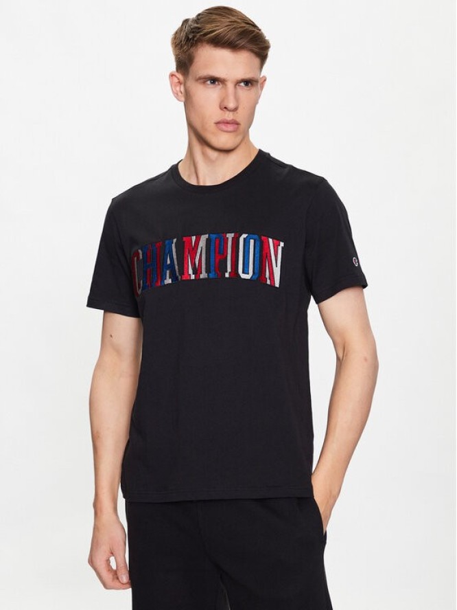 Champion T-Shirt 218512 Czarny Regular Fit