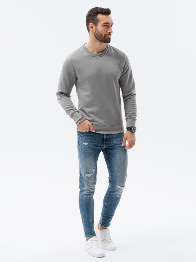 Bluza męska bez kaptura BASIC - szara V17 B978 - XXL