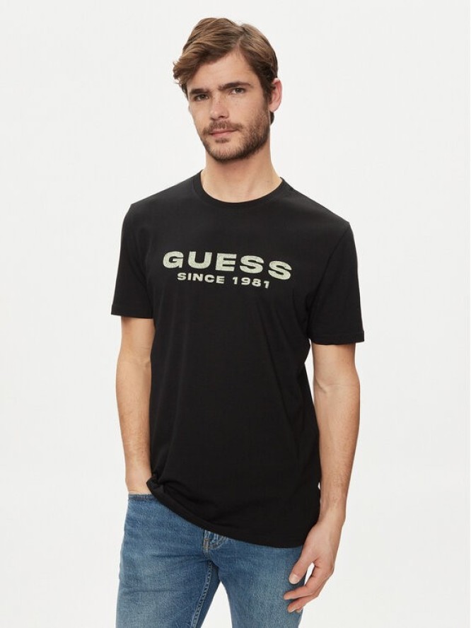 Guess T-Shirt M4GI61 J1314 Czarny Slim Fit