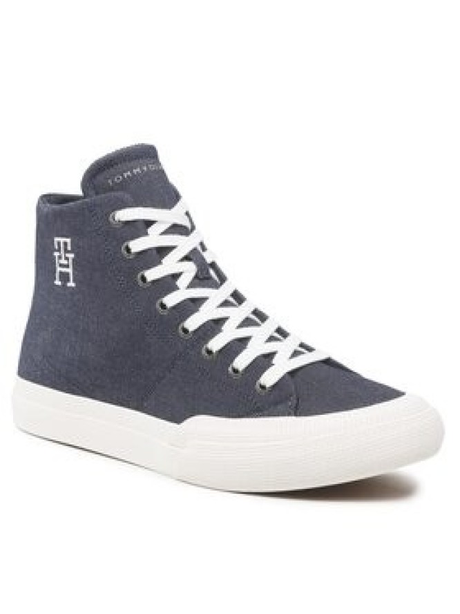 Tommy Hilfiger Sneakersy Th Hi Vulc Premium FM0FM04542 Granatowy