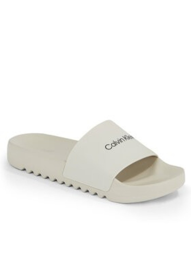 Calvin Klein Klapki Chuncky Pool Slide Rub HM0HM01063 Szary