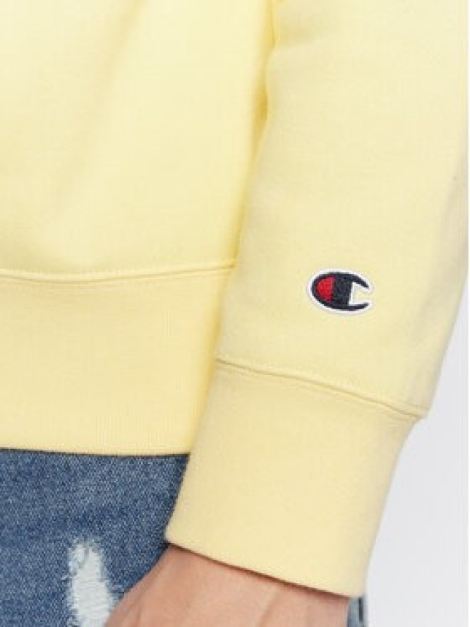 Champion Bluza Small Script Logo Embroidery 217863 Żółty Regular Fit