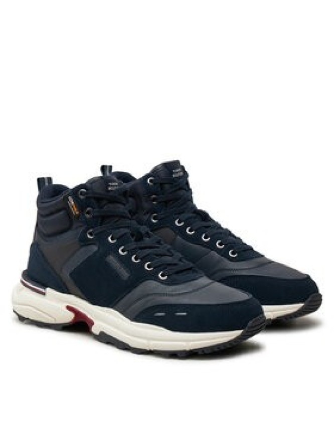 Tommy Hilfiger Sneakersy M Runner Cordura Hi Lth Mix FM0FM05222 Granatowy