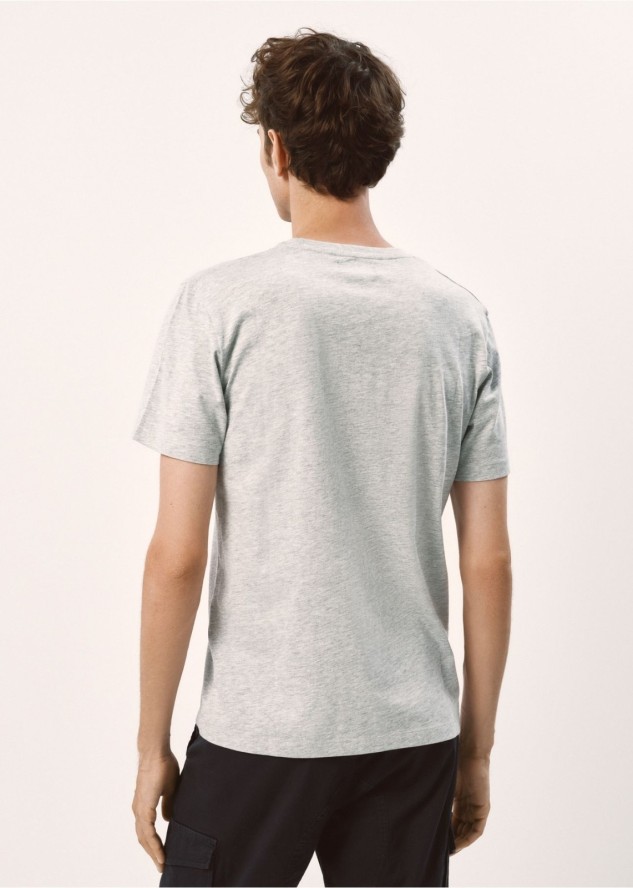 Szary basic T-shirt męski