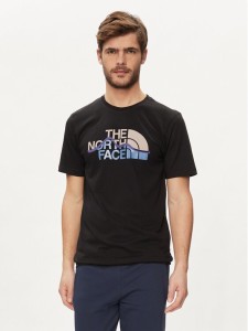 The North Face T-Shirt Mountain Line NF0A87NT Czarny Regular Fit